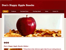 Tablet Screenshot of happyapplesnacks.com